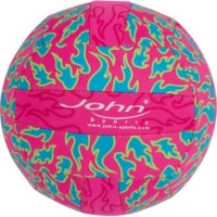Plus  John Neoprenbälle - pink mit türkisen Flammen 15 cm