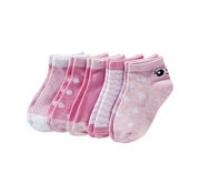 NKD  Mädchen-Sneaker-Socken mit süßen Tiergesichtern, 5er Pack
