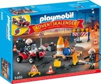 Real  Playmobil, Adventskalender Feuerwehreinsatz auf der Baustelle, 9486