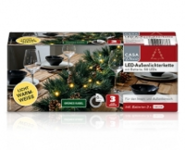 Aldi Süd  CASA Deco LED-Außenlichterkette oder Mini-Lichterschweif