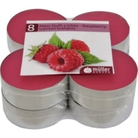 Plus  Müller Duft-Kerzen tropische Früchte maxi 8er pink/raspberry