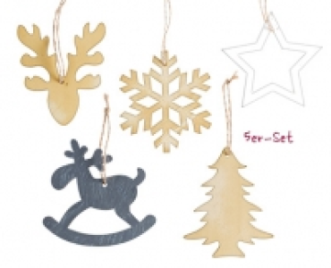 CASA Deco Weihnachtliche Holz-Anhänger 2.99 €