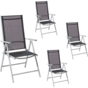 Plus  Giardino AY 413 Aluminiumstuhl 7-fach verstellbar 4er-Set