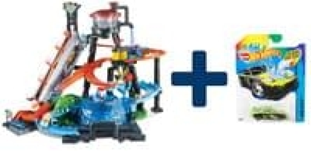 Hot Wheels City Ultimative Autowaschanlage + 1x Colour Shifters Auto