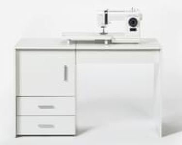 FMD Möbel Nähmaschinentisch/ Nähtisch 119,5 x 74,9 x 49,9 cm, Farbe We