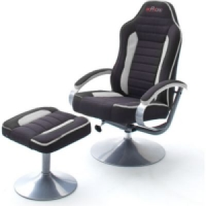 Plus  MCA mcRacing Relaxer 2 mit Hocker, schwarz/grau Polyester