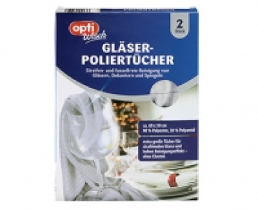 optiWisch Gläser-Poliertücher, 2 Stück