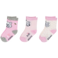 Plus  Baby Socken 3er Mädchen: grau/rosa/offwhite Gr. 86/92