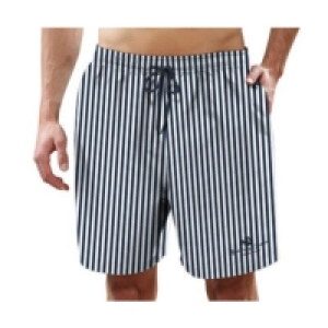 Plus  Badeshorts weiß blau gestreift (längs) Gr. M