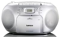 Real  Lenco Stereo-CD-Radio SCD-410, Netz-und Batteriebetrieb, Kassettendeck
