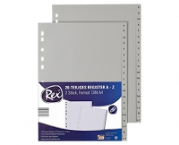 Rex®Kunststoff-Register, DIN A4 1.29 €