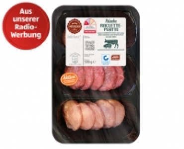 MEINE METZGEREI Raclette-Platte vom Schwein und Rind