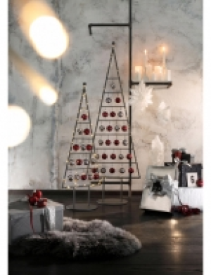 Weihnachtsbaum aus Metall in unterschiedlichen Größen, inkl. Glaskugel