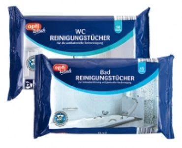 optiWisch Feuchte Bad- oder WC-Reinigungstücher 1.99 €