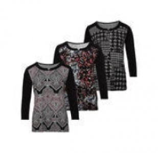Damen-Shirt mit Kontrast-Ärmeln 9.99 €