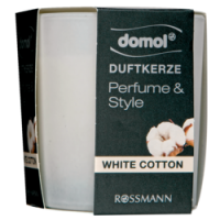 Rossmann Domol Duftkerze Perfume < Style White Cotton