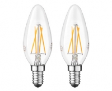 LIGHTWAY®LED-Glasserie-Kerze/-Tropfen, nicht dimmbar, 2er-Set