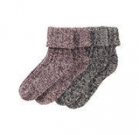NKD  Damen-Socken in gestrickter Melange-Optik, 2er Pack