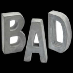 Ideenwelt Zement Buchstabe BAD
