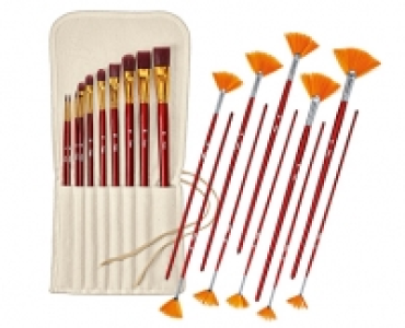 K&uuml;nstler- oder F&auml;cher-Pinselset 5.99&nbsp;&euro;