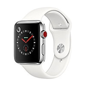 Cyberport  Apple Watch Series 3 LTE 42mm Edelstahlgehäuse mit Sportarmband Soft W