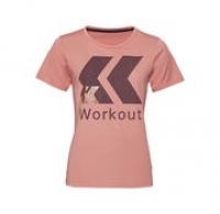 NKD  Damen-Fitness-T-Shirt mit Workout-Frontaufdruck