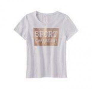 NKD  Damen-Fitness-T-Shirt mit glitzerndem Frontaufdruck