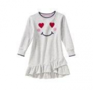 Mädchen-Sweatkleid mit Smiley-Frontaufdruck 7.99 €