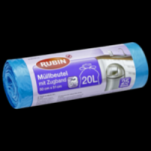 Rubin Müllbeutel mit Zugband 20 l