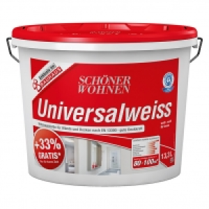 Schöner Wohnen Wandfarbe Universalweiß 33 % gratis 27.95 €