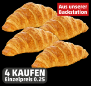 BÄCKERKRÖNUNG Buttercroissant 1.00 €