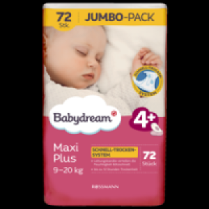 Rossmann Babydream Windeln Jumbo-Pack Maxi Plus Größe 4+, 9-20 kg