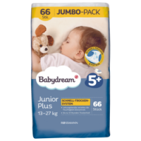 Rossmann Babydream Windeln Jumbo-Pack Junior Plus Größe 5+, 13-27 kg