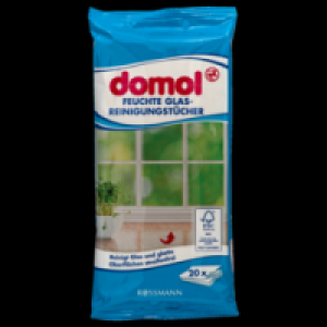 Rossmann Domol feuchte Glas-Reinigungstücher