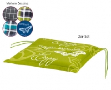 GARDENLINE®Sitzkissen für Monoblock, 2er-Set