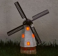 NKD  Solar-Windmühle mit warmweißen LEDs, ca. 18x42cm