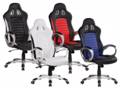 Lidl  AMSTYLE Racer Sport Bürostuhl - Chefsessel Kunstleder