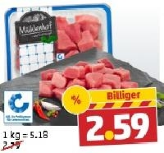 MÜHLENHOF Frisches Schweine-Gulasch 2.59 €