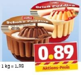M&Uuml;LLER Pudding mit So&szlig;e 0.89&nbsp;&euro;