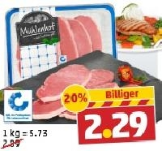 MÜHLENHOF Frische Schweine-Minutensteaks 2.29 €