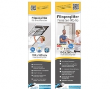 Fliegengitter Fenster-Rollo oder -Dachfenster-Plissee