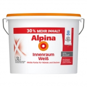 Alpina Wandfarbe Innenraumweiß 30 % mehr Inhalt 29.95 €