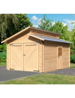Einzel-Garage »Blockbohlen«, BxT: 360x489 cm, Einfahrtshöhe: 193 cm