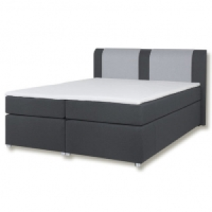 Roller  Boxspringbett HAITI - H3 - dunkelgrau-silber - 180x200 cm