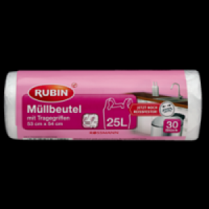 Rubin Müllbeutel mit Tragegriffen 25 l