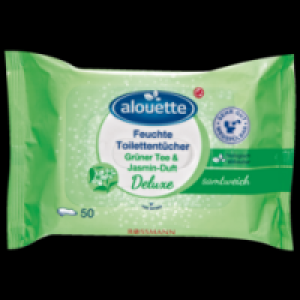 Rossmann Alouette feuchte Toilettentücher Grüner Tee < Jasmin-Duft Deluxe