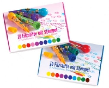 10 Filzstifte mit Stempel 2.99 €