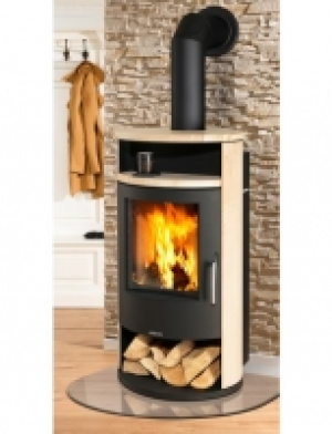Kaminofen »Island Aqua«, Sandstein, 4 kW, wasserführend, ext. Luftzufu
