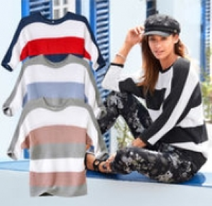 Damen-Pullover mit breiten Streifen 9.99 €