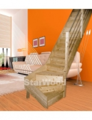 Raumspartreppe »Korfu«, geschl. Stufen, 1/4 rechts gewendelt, Holz-Ede 849.99 €